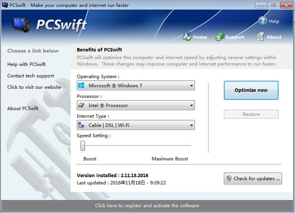 【PCSwift汉化版下载】系统优化(PCSwift) v2.10.21.2019 官方版