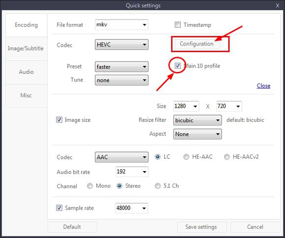 ShanaEncoder中文版设置
