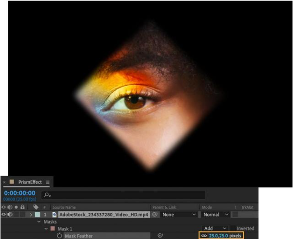 After Effects2022中制作棱镜镜头效果3