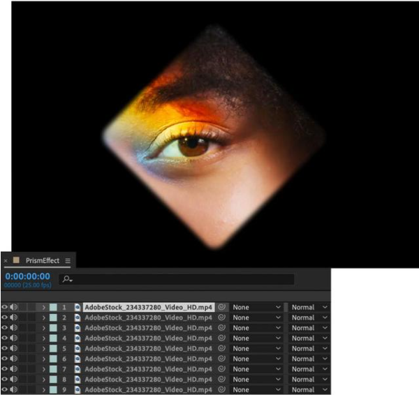 After Effects2022中制作棱镜镜头效果4