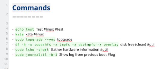 QOwnNotes命令行片段管理器2