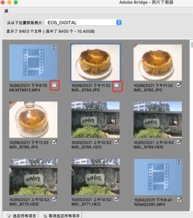 如何用Adobe Bridge从相机中下载图像6
