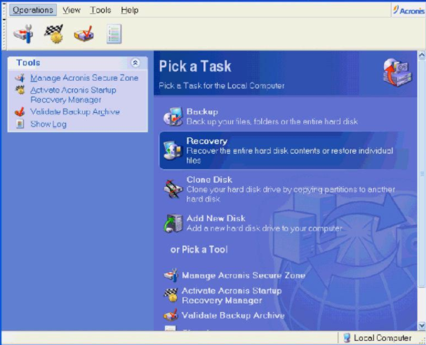 Acronis True Image恢复系统1