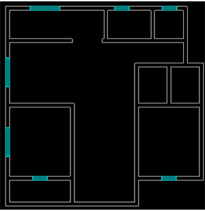 在墙上自动插入绘制门截图