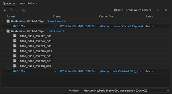 添加、删除和重新排列拼接剪辑中的源截图