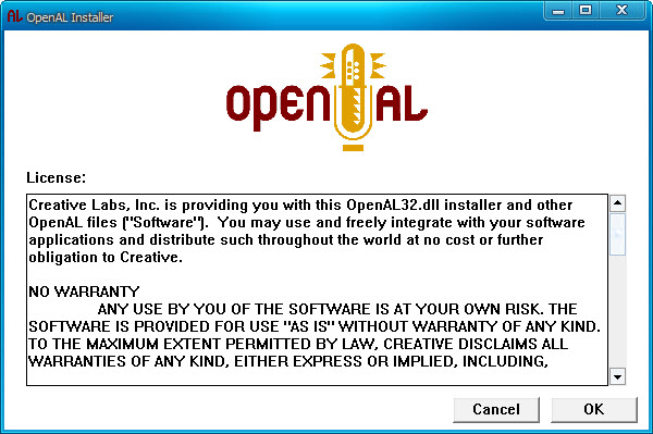 【OpenAL官方下载】OpenAL最新版 v2.1.0.0 官方正式版(32/64位)