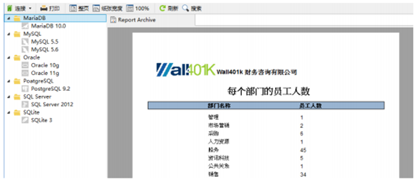以非服务器连接方式打开报表截图