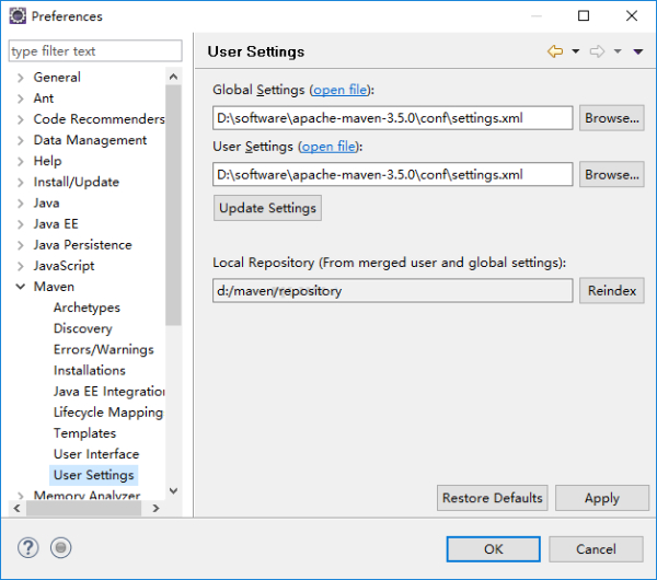 设置仓库路径顶截图