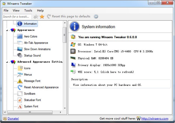 【Winaero Tweaker官方版下载】Winaero Tweaker(Windows外观和性能设置) v1.20.0 官方版