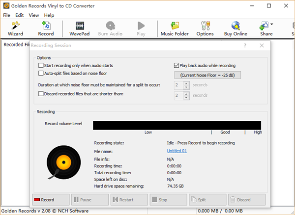 【Golden Records Vinyl to CD Converter下载】Golden Records Vinyl to CD Converter v3.03 官方版