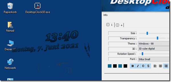 【DesktopClock3D下载】DesktopClock3D(3D桌面时钟软件) v1.01 官方版