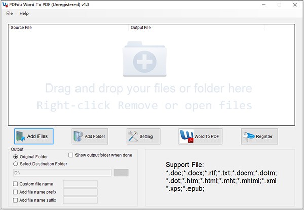 【PDFdu Word To PDF Converter下载】PDFdu Word To PDF Converter(Word转PDF工具) v1.3 官方版