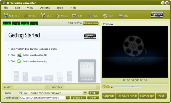 【4Free Video Converter下载】4Free Video Converter(视频转换工具) v3.84 官方版