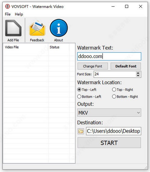 【VovSoft Watermark Video免费版下载】VovSoft Watermark Video(视频加水印工具) v1.7 免费版