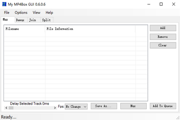 【My MP4Box GUI官方版下载】My MP4Box GUI(图形化工具) v0.6.0.6 官方版