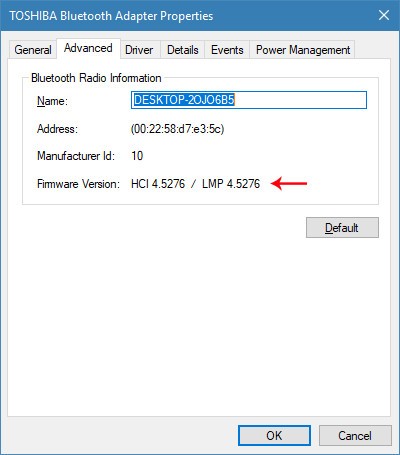 Bluetooth Version finder