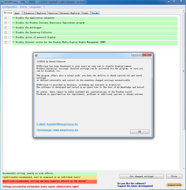 【W10Privacy下载】W10Privacy(Win10隐私删除工具) v3.7.0.6 免费版