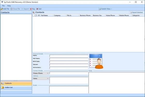 【SysTools OAB Recovery免费版下载】SysTools OAB Recovery(OAB数据恢复软件) v3.0 官方版