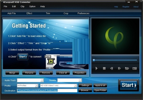 【4Easysoft VOB Converter免费版下载】4Easysoft VOB Converter(VOB视频格式转换器) v3.2.22 官方版