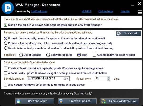【WAU Manager官方版下载】WAU Manager(更新管理工具) v2.6.0.0 官方版