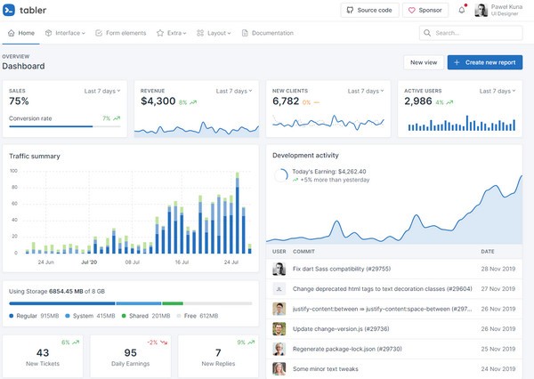 【Tabler官方版下载】Tabler(开源Dashboard模版) v1.0.0 官方版