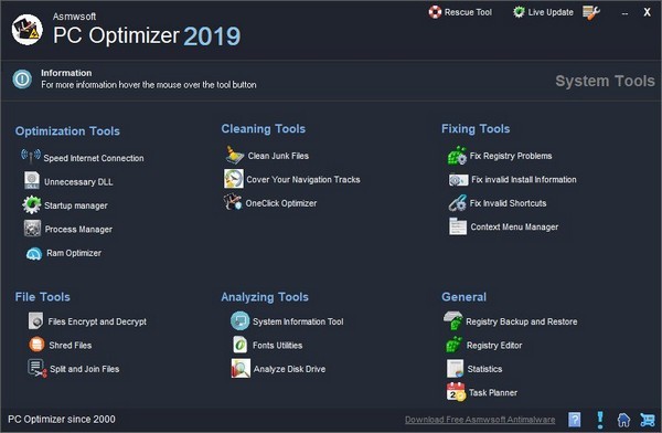 【Asmwsoft PC Optimizer下载】Asmwsoft PC Optimizer(系统优化工具) v12.0.3094 免费版