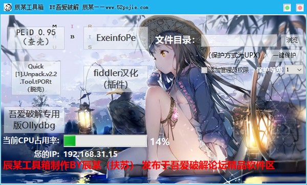 【辰某工具箱（查壳脱壳一键保护）】辰某工具箱下载 v1.1 官方版