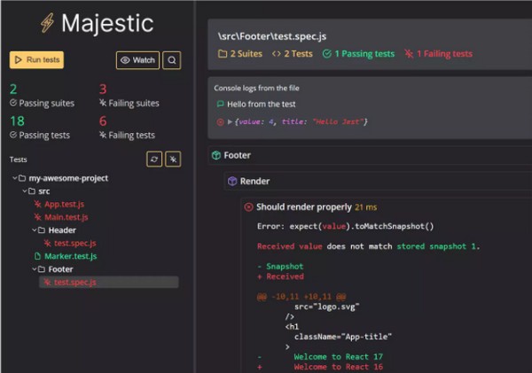 【majestic免费版下载】majestic(Jest图形界面) v2.0.0 官方版