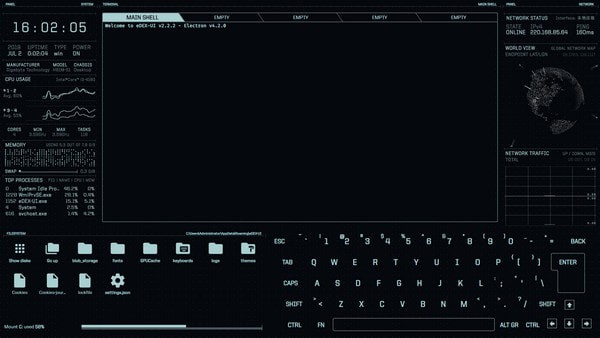 【eDEX-UI官方版下载】eDEX-UI(炫酷终端模拟器) v2.2.6 官方版