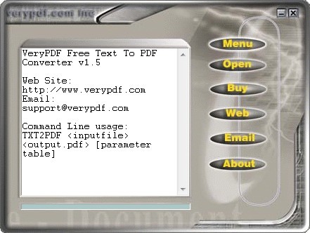 【VeryPDF Text to PDF Converter下载】VeryPDF Text to PDF Converter(文本到PDF转换器) v1.5 官方版