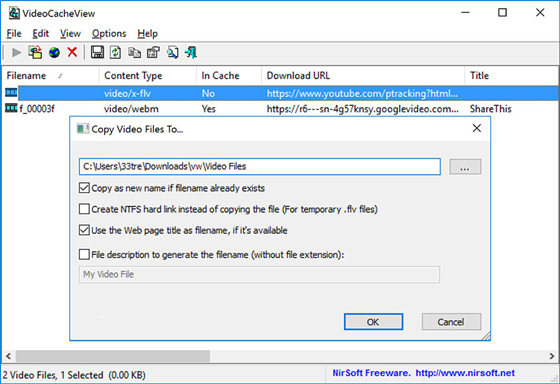 【VideoCacheView下载】VideoCacheView中文版 v3.06 绿色版