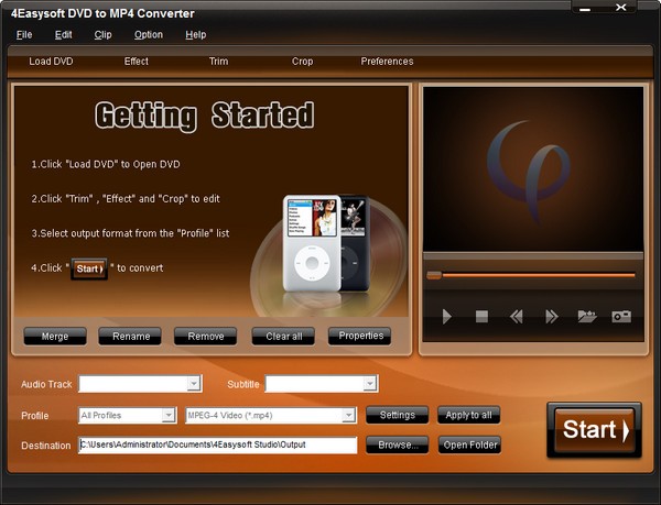 【4Easysoft DVD to MP4 Converter下载】4Easysoft DVD to MP4 Converter(DVD转MP4转换工具) v3.2.20 官方版