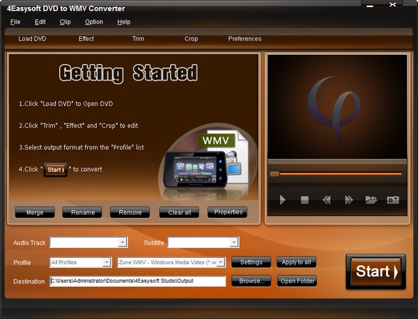 【4Easysoft DVD to WMV Converter官方版下载】4Easysoft DVD to WMV Converter(DVD至WMV转换器) v3.2.20 官方版