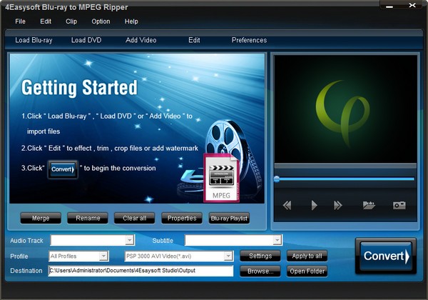 【4Easysoft Blu-ray to MPEG Ripper下载】4Easysoft Blu-ray to MPEG Ripper(视频处理软件) v3.1.36 官方版