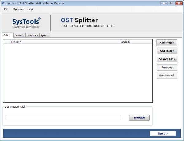 【SysTools OST Splitter官方版下载】SysTools OST Splitter(OST拆分工具) v4.0 官方版