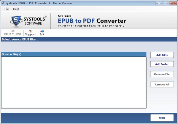【SysTools EPUB to PDF Converter下载】SysTools EPUB to PDF Converter(EPUB转PDF软件) v1.0 官方版