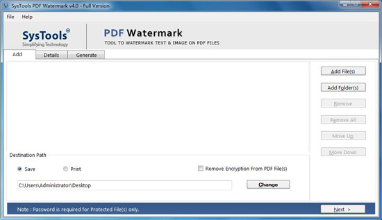 【SysTools PDF Watermark激活版下载】SysTools PDF Watermark(PDF水印去除工具) V4.0 激活版
