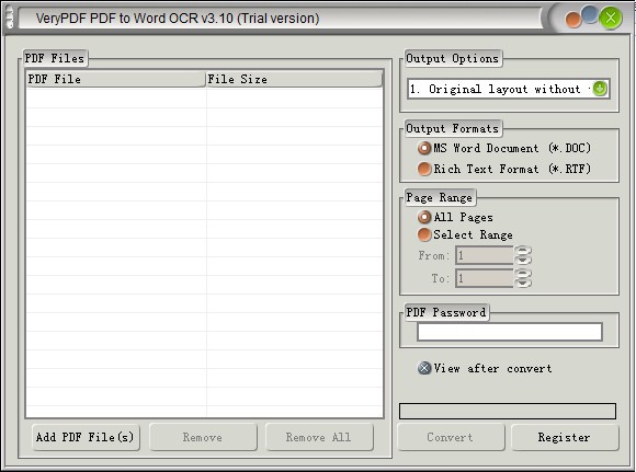 【VeryPDF PDF to Word OCR Converter下载】VeryPDF PDF to Word OCR Converter(PDF转Word软件) v3.10 官方版