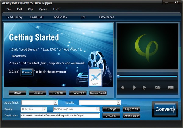 【4Easysoft Blu-ray to DivX Ripper官方版下载】4Easysoft Blu-ray to DivX Ripper(视频转换器) v3.1.30 官方版