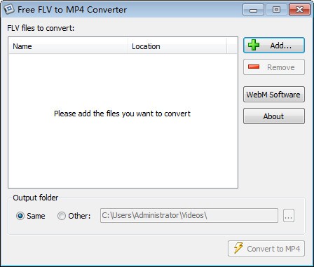 【Free FLV to MP4 Converter官方版下载】Free FLV to MP4 Converter(免费FLV转MP4转换器) v1.0 官方版