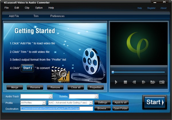 【4Easysoft Video to Audio Converter下载】4Easysoft Video to Audio Converter(视频音频转换器) v3.2.22 免费版
