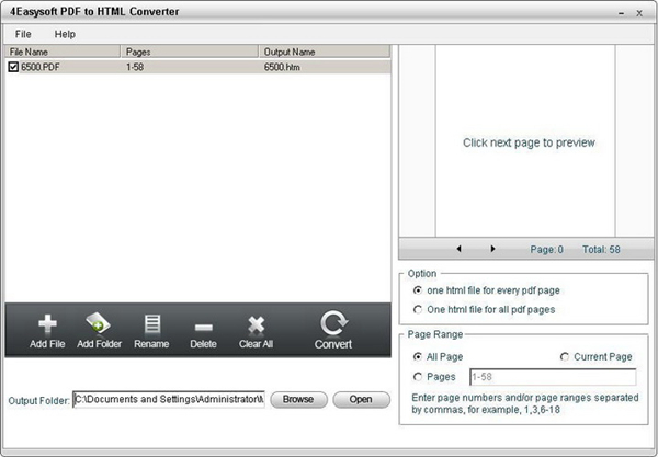 【4Easysoft PDF to HTML Converter官方版下载】4Easysoft PDF to HTML Converter(PDF转HTML转换器) V3.0.12 官方版