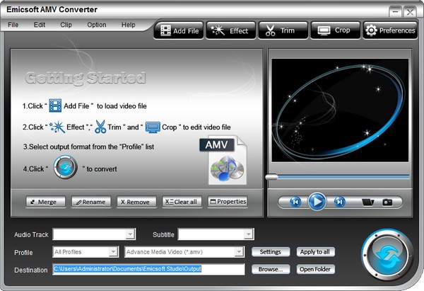【Emicsoft AMV Converter下载】Emicsoft AMV Converter(AMV转换器) v4.1.20 官方版