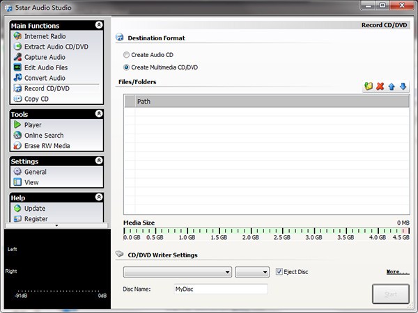 【5star Audio Studio下载】5star Audio Studio(音频刻录工具) v1.4.9 官方版