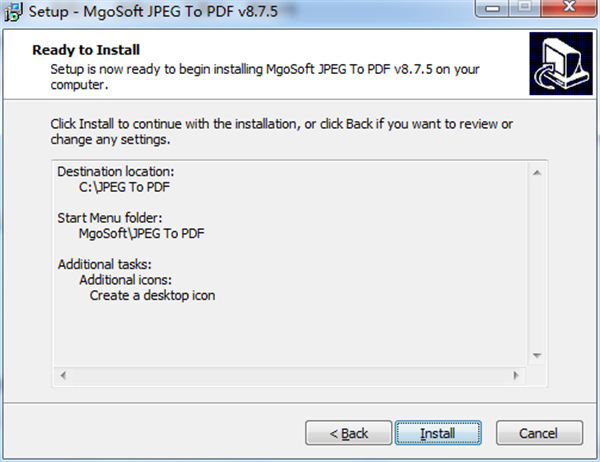 Mgosoft JPEG to PDF Converter破解版安装步骤4截图
