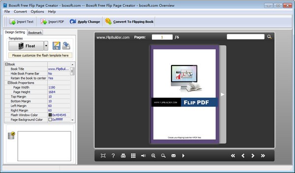 【Boxoft Free Flip Page Creator下载】Boxoft Free Flip Page Creator(电子书制作工具) v3.0 官方版