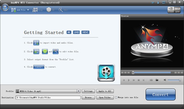 【AnyMP4 MTS Converter下载】AnyMP4 MTS Converter(MTS格式转换器) v7.2.32 官方版