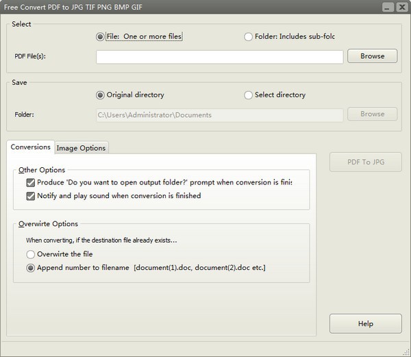 【Free Convert PDF to JPG TIF PNG BMP GIF官方版下载】Free Convert PDF to JPG TIF PNG BMP GIF(PDF转图片) v8.8.1 官方版