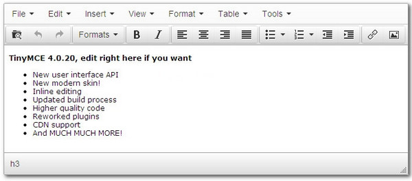 【TinyMCE最新版本】TinyMCE官方下载 v4.2.7 免费激活版