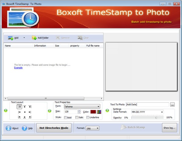 【Boxoft TimeStamp to Photo下载】Boxoft TimeStamp to Photo(时间戳软件) v1.6.0 官方版